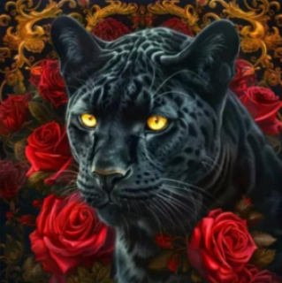 Diamond Painting Schwarzer Panther 